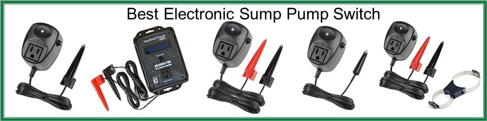 This pictures the five Best Electronic Sump Pump Switches Made By  HydroCheck. They are engineered for Reliability. HC6000v2 is the flagship electronic switch. All of the Hydrocheck electronic switches have at least one sensor and a piggyback controller plug.  